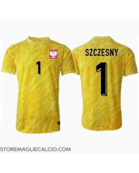 Polonia Wojciech Szczesny #1 Portiere Maglia Gara Casa Repliche Europei 2024